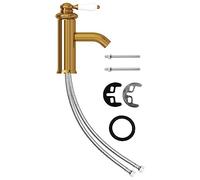 vidaXL Grifo para Lavabo de Baño Aseo Inodoro Bañera Grifería Fregadero Lavamanos Mezclador Monomando Duradero Modern Dorado 130x180 mm