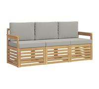 vidaXL Grupos de sofá Madera de acacia maciza, sofá de madera de acacia, muebles de exterior modernos, asiento de jardín resistente a la intemperie y soluciones elegantes
