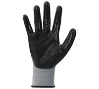 vidaXL Guantes de Trabajo 24 pcs Gris y Negro 10 / xl Poliéster, Equipo moderno de protección, guantes seguros, accesorios flexibles, ropa duradera y cómoda para el jardín, taller
