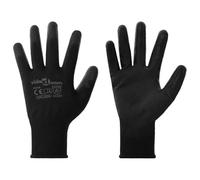 vidaXL Guantes de Trabajo 24 pcs Negro 10 / xl Poliéster, Esenciales de taller, guantes modernos, flexibles, protección para hogar y jardín