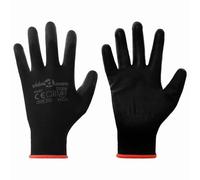 vidaXL Guantes de Trabajo 24 pcs Negro 7 / S Poliéster, Esenciales de taller, guantes modernos, flexibles, protección para hogar y jardín