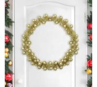 vidaXL Guirnalda de Bolas de Navidad Dorado 186 cm Poliestireno, Guirnalda Navideña Ligera, Moderna y Resistente para Sala, Decoración Tradicional para Oficina e Interior