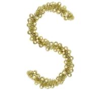 vidaXL Guirnalda de Bolas de Navidad Dorado 186 cm Poliestireno, Guirnalda Navideña Ligera, Moderna y Resistente para Sala, Decoración Tradicional para Oficina e Interior