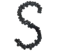 vidaXL Guirnalda de Bolas de Navidad Negro 186 cm Poliestireno, Guirnalda Navideña Ligera, Moderna y Resistente para Sala, Decoración Tradicional para Oficina e Interior