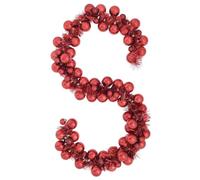 vidaXL Guirnalda de Bolas de Navidad Rojo 186 cm Poliestireno, Guirnalda Navideña Ligera, Moderna y Resistente para Sala, Decoración Tradicional para Oficina e Interior