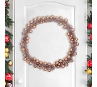 vidaXL Guirnalda de Bolas de Navidad 186 cm Rosa Dorado Poliestireno Ligera, moderna y resistente