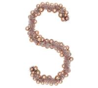 vidaXL Guirnalda de Bolas de Navidad Rosa Dorado 186 cm Poliestireno, Guirnalda Navideña Ligera, Moderna y Resistente para Sala, Decoración Tradicional para Oficina e Interior