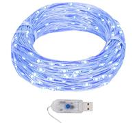vidaXL Guirnalda de Micro Luces LED, Adorno Luminoso con 400 LED, Luces para Navidad Fiestas, Cadena Decorativa Navideña, Azul 40 m