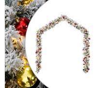 vidaXL Guirnalda de Navidad con bolas y luces LED PVC verde 5 m