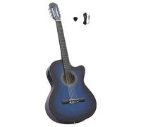 vidaXL Guitarra Acústica Occidental Cutaway Ecualizador 6 Cuerdas Clásica para Niños y Principiantes Juego Instrumento Musicales de Aprendizaje Azul