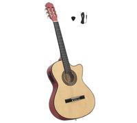 VidaXL Guitarra Clásica Pan Coupé Western y Ecualizador y 6 Cuerdas Instrumento Musical Aprendizaje Niños Músico Amateur