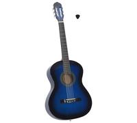 vidaXL Guitarra Clásica para Principiantes Aficionados Instrumento Musical Acústica Óptima para Jóvenes Alumnos Azul 4/4 39" Madera de Tilo