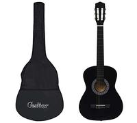 vidaXL Guitarra Clásica para Principiantes con Funda Estudiantes Músicos Que Viajan Instrumento de Música Bolsa Aficionados Resistente Negra 3/4 36"