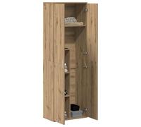 vidaXL Highboard de Roble Artesanal Gabinete de Almacenamiento Alto con 4 Puertas con Bisagra Acabado Moderno Muebles para Sala y Oficina en Casa. Soluciones Elegantes y Espacio Amplio