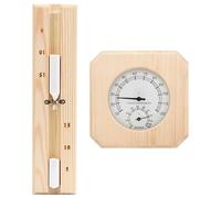 vidaXL Higrotermógrafo y Reloj de Arena para Sauna 2 en 1 Madera Pino