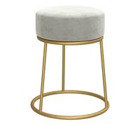 Vidaxl hocker redondo gris claro terciopelo