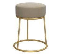 Vidaxl hocker redondo gris oscuro terciopelo