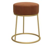 Vidaxl hocker redondo marrón terciopelo