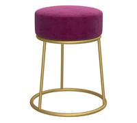Vidaxl hocker redondo morado terciopelo