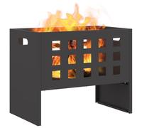 vidaXL Hoguera Negro 50 x 30 x 40 cm Acero, Fogata Rectangular, portátil para jardín y terraza, solución de calefacción Moderna, diseño Resistente al Clima