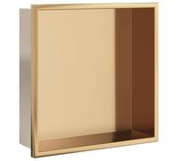 vidaXL Hornacina Ducha Acero Inoxidable Dorado Cepillado 32x32x9 cm
