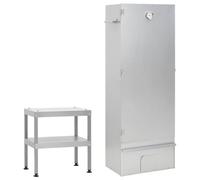Vidaxl Horno Ahumador De Barbacoa Con Mesa Acero Galvanizado