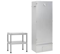 VidaXL Horno De Ahumado Con Mesa De Acero Galvanizado