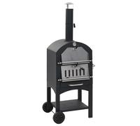VidaXL Horno De Pizza De Carbón Vegetal Con Piedra Refractaria