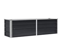 vidaXL Huerto elevado 160x40x45 cm Acero galvanizado Antracita, fondo abierto
