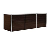 vidaXL Arriate de acero galvanizado marrón 240x80x77 cm