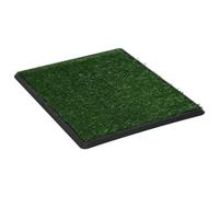 vidaXL Inodoro Mascotas, Orinal con Bandeja Césped Artificial, Alfombrilla de Hierba, Alfombra de Entrenamiento para Perros, Verde 64x51x3 cm