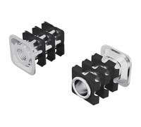 vidaXL Inserto de tubo roscado 2 pcs Negro y Plata Acero Galvanizado