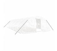 vidaXL Invernadero con Estructura de Acero Blanco 50 m² 10x5x2,3 m