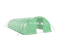 vidaXL Invernadero con Estructura de Acero Verde 40 m² 10x4x2 m