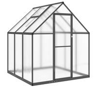 vidaXL Invernadero con Marco Base Aluminio Antracita 169x169x195 cm