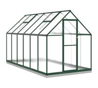 vidaXL Invernadero con Marco Base Aluminio Verde 334x169x202 cm