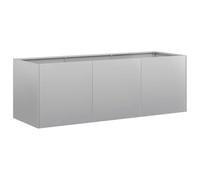 vidaXL Jardinera 120x40x40 cm de Acero galvanizado, macetero, Soporte para Plantas, lecho Elevado, Soporte para jardineras, Bandeja para Plantas