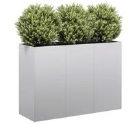 vidaXL Jardinera 120x40x80 cm de Acero galvanizado, macetero, Soporte para Plantas, lecho Elevado, Soporte para jardineras, Bandeja para Plantas