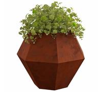 vidaXL Jardinera 2 pcs Oxidado 100 x 100 x 80 cm Acero autopatinable, Macetero Exterior, Soporte Duradero para Plantas, Caja Rectangular, contenedor de Flores en Acero