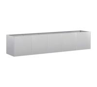vidaXL Jardinera 200x40x40 cm de Acero galvanizado, macetero, Soporte para Plantas, lecho Elevado, Soporte para jardineras, Bandeja para Plantas