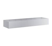 vidaXL Jardinera 280x80x40 cm de Acero galvanizado, macetero, Soporte para Plantas, lecho Elevado, Soporte para jardineras, Bandeja para Plantas