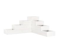 vidaXL Jardinera 4 Niveles Madera Maciza de Pino Blanca 80,5x79x36 cm