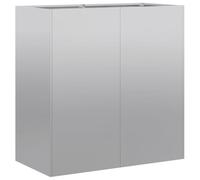 vidaXL Jardinera 80x40x80 cm de Acero galvanizado, macetero, Soporte para Plantas, lecho Elevado, Soporte para jardineras, Bandeja para Plantas