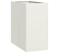 vidaXL Jardinera Acero Blanco 40x80x80 cm, macetero, Soporte para Plantas, lecho Elevado, Soporte para jardineras, Bandeja para Plantas