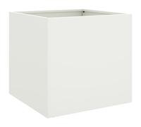 vidaXL Jardinera Arriate elevado para plantas, flores y hierbas – Soporte para macetas, Acero blanco