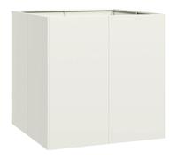 vidaXL Jardinera Acero Blanco 80x80x80 cm