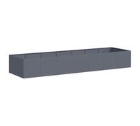 vidaXL Jardinera Acero Gris Antracita 280x80x40 cm, macetero, Soporte para Plantas, lecho Elevado, Soporte para jardineras, Bandeja para Plantas