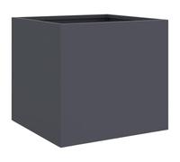 vidaXL Jardinera, Macetero para Plantas Flores Hierbas, Soporte para Macetas, Arriate Elevado para Jardín Patio Terraza Balcón, Acero Gris Antracita