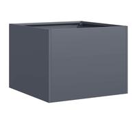 vidaXL Jardinera Acero Gris Antracita 40x40x30 cm, macetero, Soporte para Plantas, lecho Elevado, Soporte para jardineras, Bandeja para Plantas