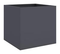 vidaXL Jardinera, Macetero para Plantas Flores Hierbas, Soporte para Macetas, Arriate Elevado para Jardín Patio Terraza Balcón, Acero Gris Antracita